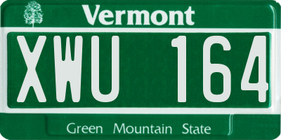 VT license plate XWU164