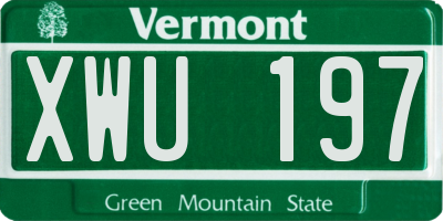 VT license plate XWU197
