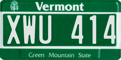 VT license plate XWU414