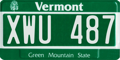 VT license plate XWU487