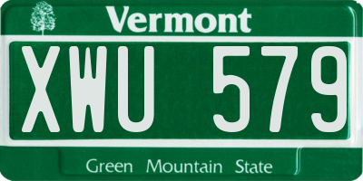 VT license plate XWU579