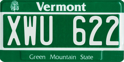 VT license plate XWU622