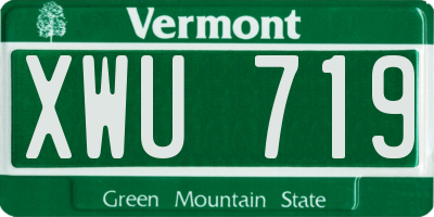 VT license plate XWU719
