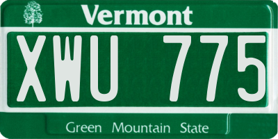 VT license plate XWU775