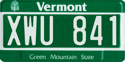VT license plate XWU841