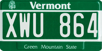 VT license plate XWU864