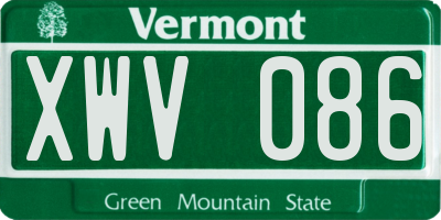 VT license plate XWV086