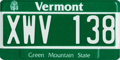 VT license plate XWV138