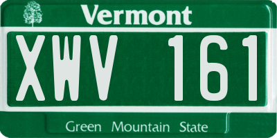 VT license plate XWV161