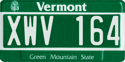 VT license plate XWV164