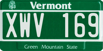 VT license plate XWV169