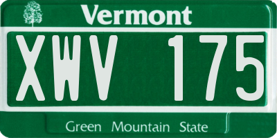 VT license plate XWV175