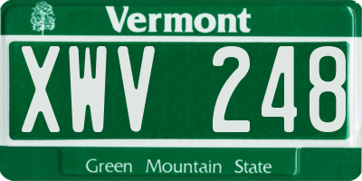 VT license plate XWV248