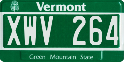 VT license plate XWV264
