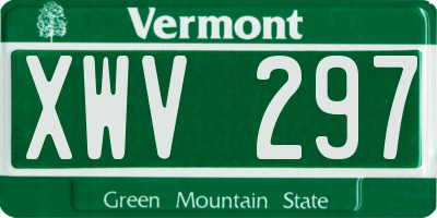 VT license plate XWV297