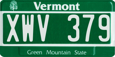 VT license plate XWV379