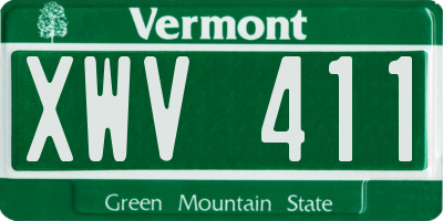 VT license plate XWV411