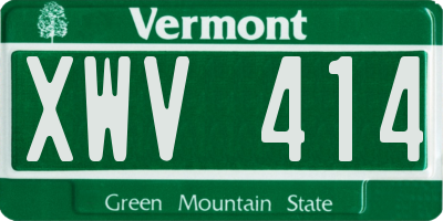 VT license plate XWV414