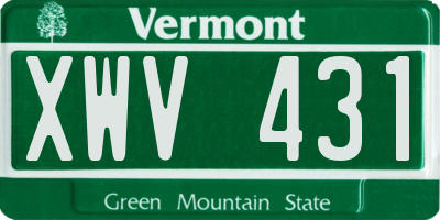 VT license plate XWV431