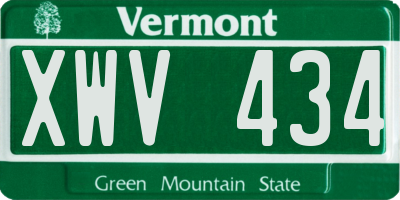 VT license plate XWV434