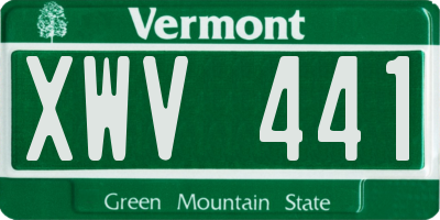 VT license plate XWV441