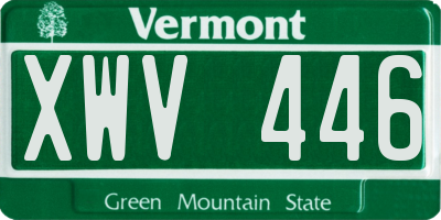 VT license plate XWV446