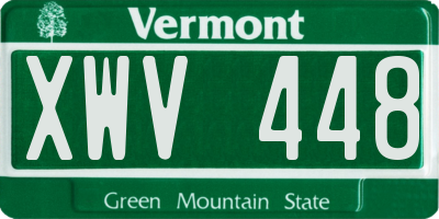 VT license plate XWV448