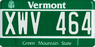 VT license plate XWV464