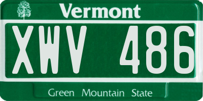 VT license plate XWV486