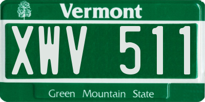 VT license plate XWV511