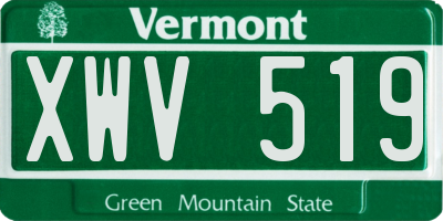 VT license plate XWV519
