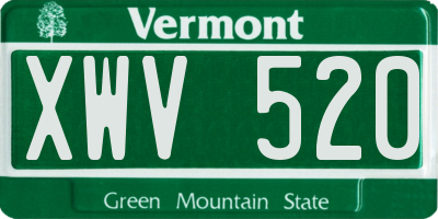 VT license plate XWV520