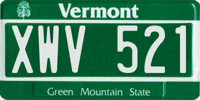 VT license plate XWV521
