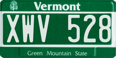 VT license plate XWV528