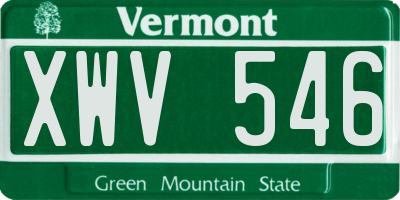 VT license plate XWV546