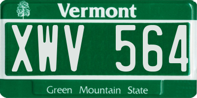 VT license plate XWV564