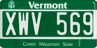 VT license plate XWV569
