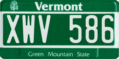 VT license plate XWV586