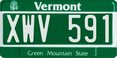 VT license plate XWV591
