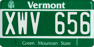 VT license plate XWV656