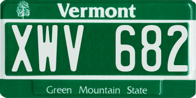 VT license plate XWV682