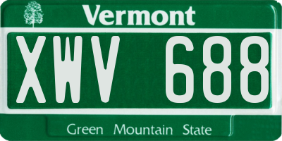 VT license plate XWV688