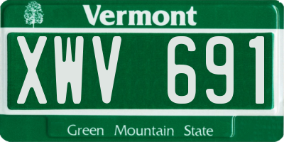 VT license plate XWV691
