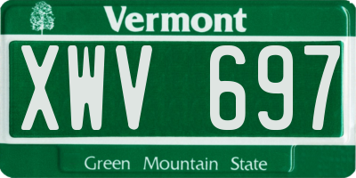 VT license plate XWV697