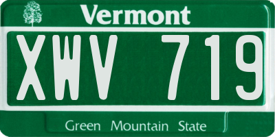 VT license plate XWV719