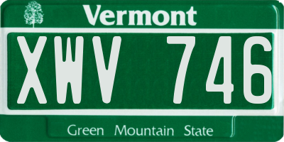 VT license plate XWV746