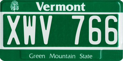 VT license plate XWV766