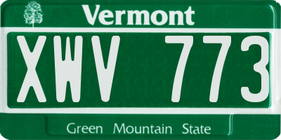VT license plate XWV773