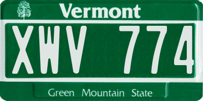 VT license plate XWV774