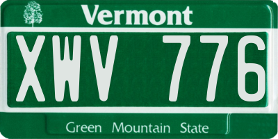 VT license plate XWV776